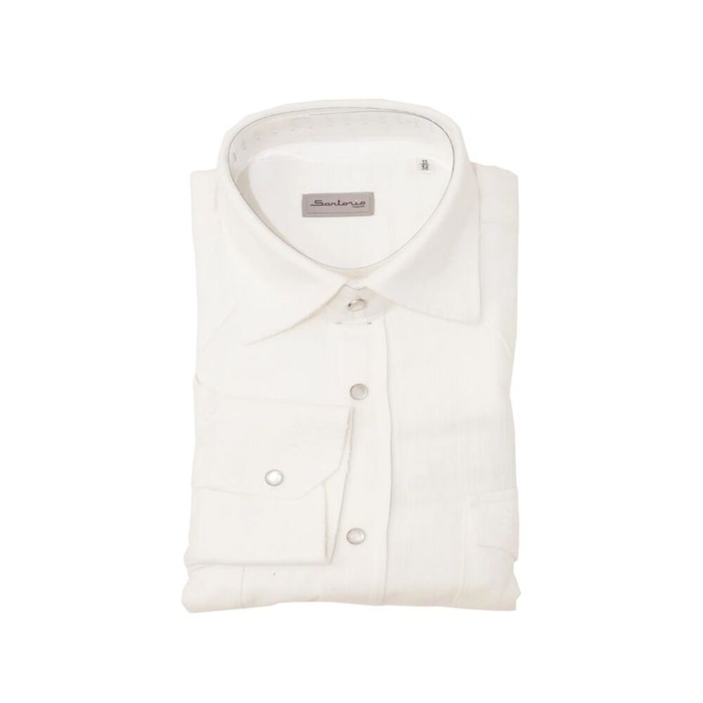 Sartorio Denim Snap Button Cotton Shirt